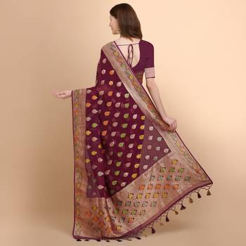 Maroon Pure Georgette With Hand Brush Printed Saree 3