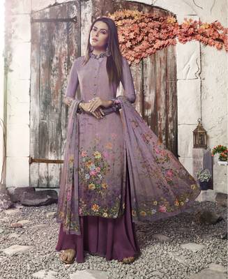 Purple digital print crepe salwar 1