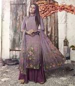Purple digital print crepe salwar