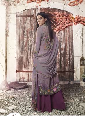 Purple digital print crepe salwar 2