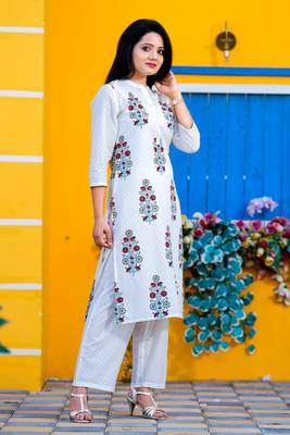 White printed cotton kurtas-and-kurtis 4