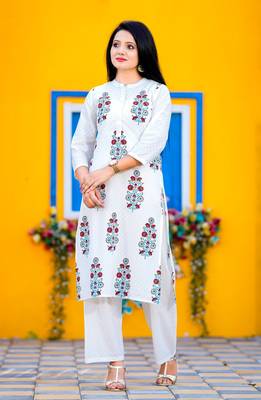 White printed cotton kurtas-and-kurtis 5