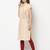 Beige printed cotton party-wear-kurtis