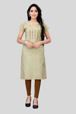 Grey printed cotton party-wear-kurtis 1