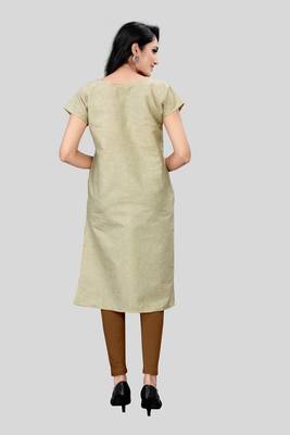 Grey printed cotton party-wear-kurtis 2