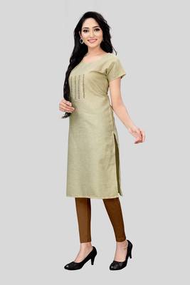 Grey printed cotton party-wear-kurtis 4