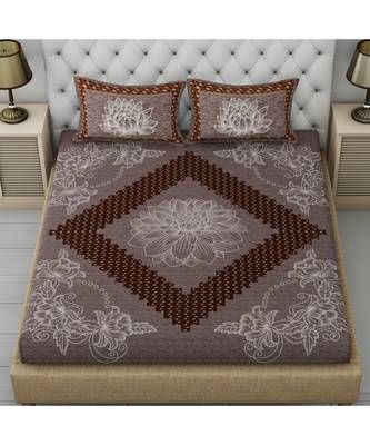 grey printed cotton bed-sheets 1