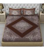 grey printed cotton bed-sheets