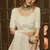 White embroidered georgette Semi Stitched bridal lehenga