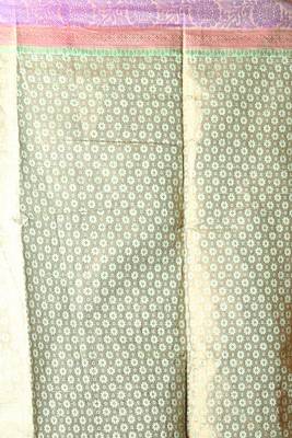 Light green woven silk blend saree with blouse 4