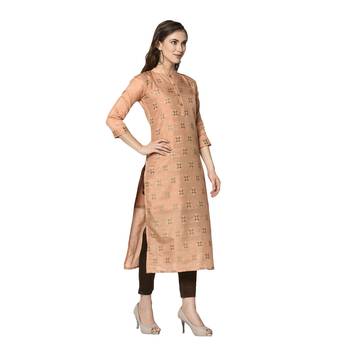 peach Elora Cotton Jacquard Salwar Suit Unstitched Dress Material for Women 2