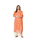 Orange Elora Pure Cotton With khadi Printed Salwar Suit Unstitched Dress Material for Women