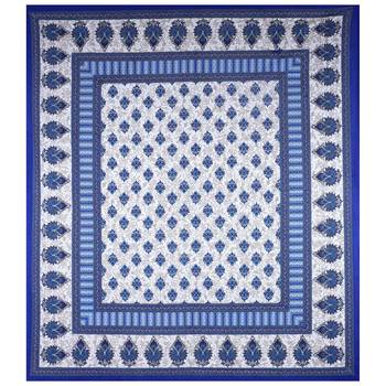 Blue Cotton Printed Jaipuri Double Bedsheet with 2 Pillow Covers 4