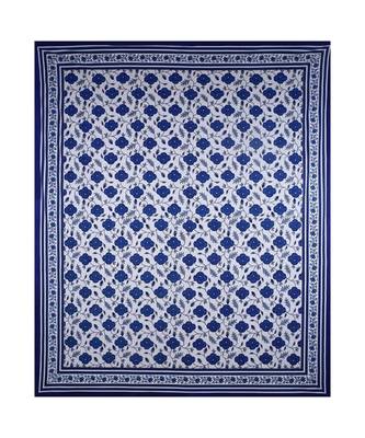 Blue Cotton Premium King Size Bedsheet with Two Zip Pillow Covers 6