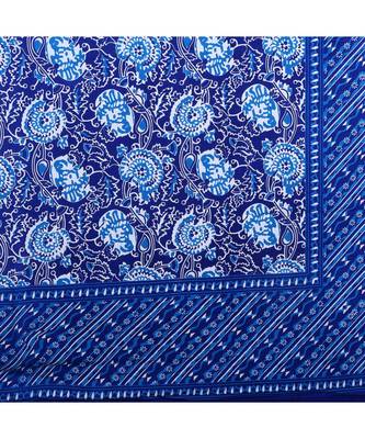Blue Cotton Premium King Size Bedsheet with Two Zip Pillow Covers 6