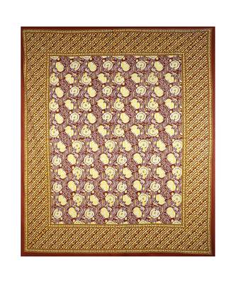 Brown Cotton Premium King Size Bedsheet with Two Zip Pillow Covers 6