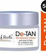 LEAF ROOTS  DE-TAN Tan REMOVAL CREAM  WITH KOJIC & MILK FOR A RADIANT SKIN 50gm