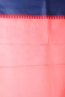 Coral woven chanderi silk saree with blouse