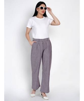 women cotton chambray pants 2