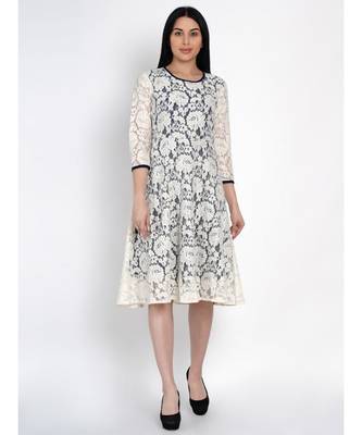 women lace dress with navy lining 1