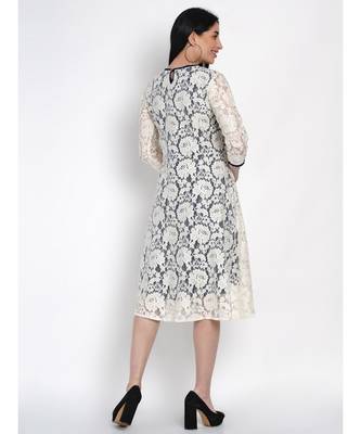 women lace dress with navy lining 2