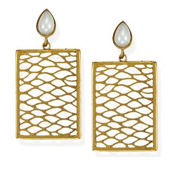 White pearl danglers-drops 1