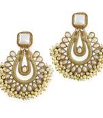 White pearl chandbali