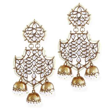 White pearl jhumkas 1