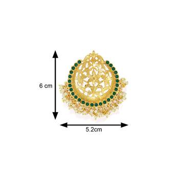 Green pearl danglers-drops 4