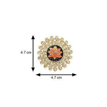 Orange pearl studs 4