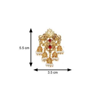 Red pearl jhumkas 3