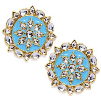 Blue pearl studs 1