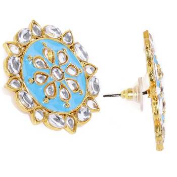 Blue pearl studs 3