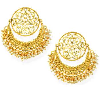 White pearl chandbali 1