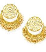 White pearl chandbali