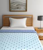 NEUDIS By Dhrohar Soft Single Bed Reversible Microfibre Printed Dohar / Comforter for AC Room -  250 GSM - Blue