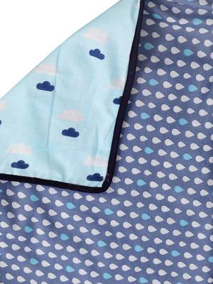 NEUDIS By Dhrohar Soft Single Bed Reversible Microfibre Printed Dohar / Comforter for AC Room -  250 GSM - Blue 5