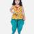 Jaipuri Print Pure Cotton Dhoti Top For Baby Girls- Yellow