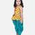 Jaipuri Print Pure Cotton Dhoti Top For Baby Girls- Yellow