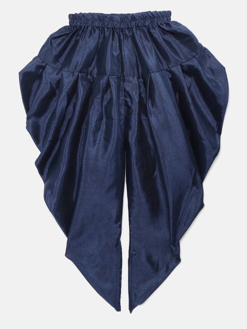 Angrakha Style Jacquard Peplum Dhoti- Pink