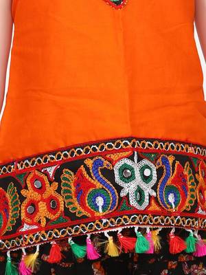 Halter Neck Cotton Top With Dhoti- Black 4