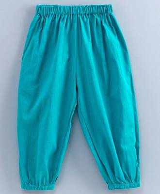 Girls Ruffle Cotton Top With Harem Pant-Blue 5