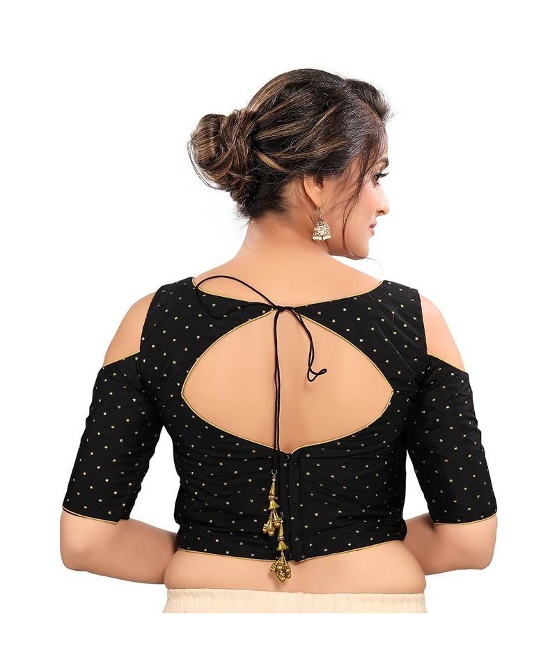 high neck silk blouse