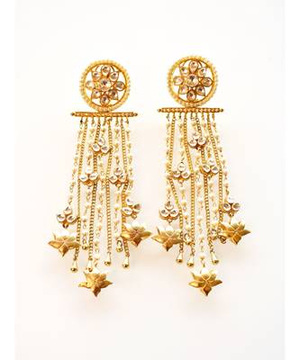 Heavy Party Wear Kundan Earring 1