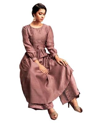 purple jute silk kurta-sets 2