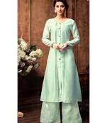 blue jute silk kurta-sets