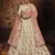 Mesmerizing Off-white colored gota, zarkan, thread and dori embroidered georgette fabric wedding Lehenga for bride