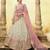 White embroidered georgette semi stitched lehenga