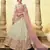 White embroidered georgette semi stitched lehenga