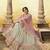 White embroidered georgette semi stitched lehenga